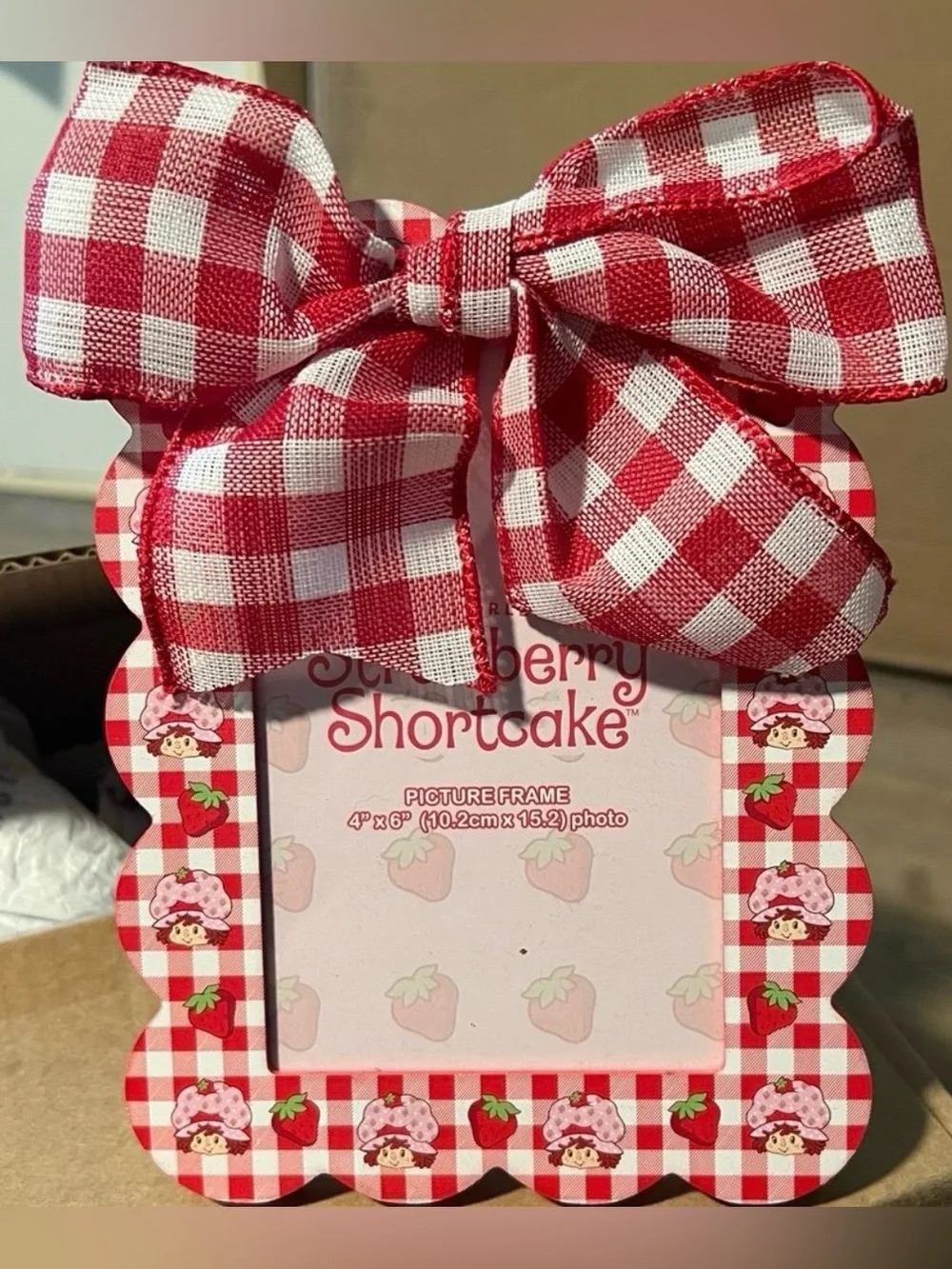 Strawberry Shortcake Red & White Check Picture Frame